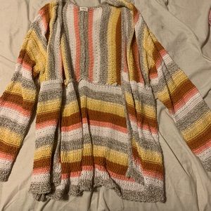 Multicolored knitted cardigan